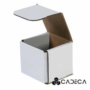 3 x 3 x 3 sobres de cartón corrugado blanco 50 / paquete