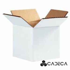 4 x 4 x 4 cajas de cartón corrugado blanco 25 / paquete